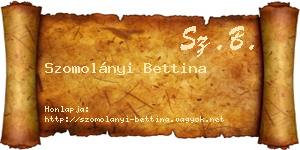 Szomolányi Bettina névjegykártya