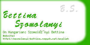 bettina szomolanyi business card